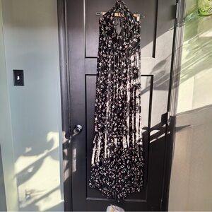 Abercrombie & Fitch Black Floral Maxi Dress